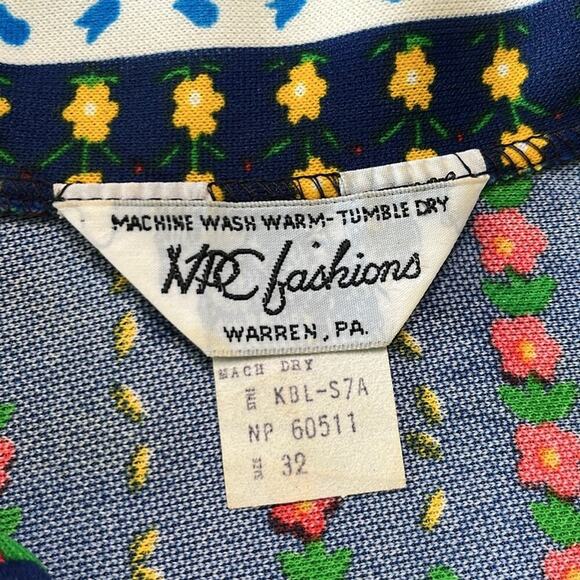 American Vintage 70’s wide collar polyester floral blouse - Picture 4 of 8